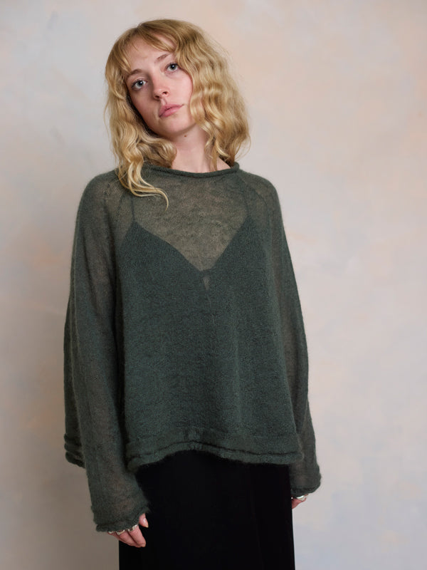 ロコ様    KID MOHAIR WIDE COVER PULLOVER Kid Mohair Sweater - Etsy