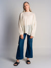 MOHAIR Luscious Lace Rib Sweater . Froth