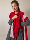 MERINO WOOL Honeycomb Knit Wrap . Crimson + Peony