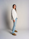 COTTON Jersey Crew Neck Sweater - Oyster