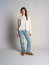 COTTON Jersey Crew Neck Sweater - Oyster