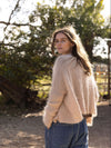 MOHAIR + MERINO Diamond Crop Cardi . Biscotti