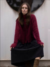 MOHAIR + MERINO Diamond Crop Cardi . Raspberry