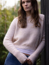 MOHAIR + MERINO Waffle Crop Jumper . Biscotti