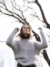 MOHAIR + MERINO Shadow Rib Jumper . Flax