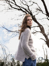 MOHAIR + MERINO Shadow Rib Jumper . Flax
