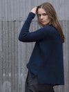 MOHAIR + MERINO Shadow Rib Jumper . Navy