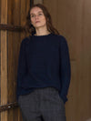 MOHAIR + MERINO Shadow Rib Jumper . Navy