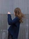 MOHAIR + MERINO Shadow Rib Jumper . Navy