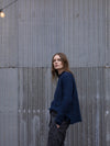 MOHAIR + MERINO Shadow Rib Jumper . Navy