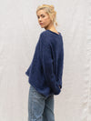MOHAIR + MERINO Roll Neck Jumper . Midnight