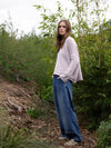 MERINO WOOL Roll Neck Jumper . Peony