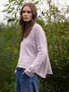 MERINO WOOL Roll Neck Jumper . Peony