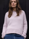 MERINO WOOL Roll Neck Jumper . Peony