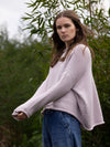 MERINO WOOL Roll Neck Jumper . Peony
