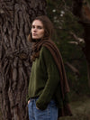 MERINO WOOL Roll Neck Jumper . Seaweed