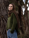 MERINO WOOL Roll Neck Jumper . Seaweed