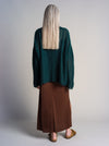 MOHAIR Luscious Lace Rib Sweater . Teal