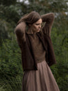 MOHAIR + MERINO Sleeveless Vest . Espresso