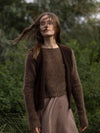 MOHAIR + MERINO Sleeveless Vest . Espresso