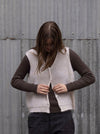 MOHAIR + MERINO Sleeveless Vest . Marshmallow