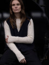 MOHAIR + MERINO Sleeveless Vest . Midnight