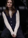 MOHAIR + MERINO Sleeveless Vest . Midnight