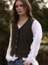 MOHAIR + MERINO Sleeveless Vest . Olive