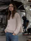 Sheer MOHAIR Raglan Sleeve Sweater . Pink