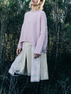 MERINO WOOL Roll Neck Jumper . Peony