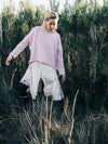 MERINO WOOL Roll Neck Jumper . Peony