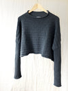 COTTON Textured Knit Jumper . . . Silver