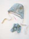 COTTON Baby Knit Tree Beanie + Booties Gift Set