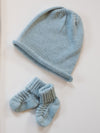 COTTON Baby Knit Beanie + Booties Gift Set